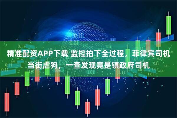 精准配资APP下载 监控拍下全过程，菲律宾司机当街虐狗，一查发现竟是镇政府司机